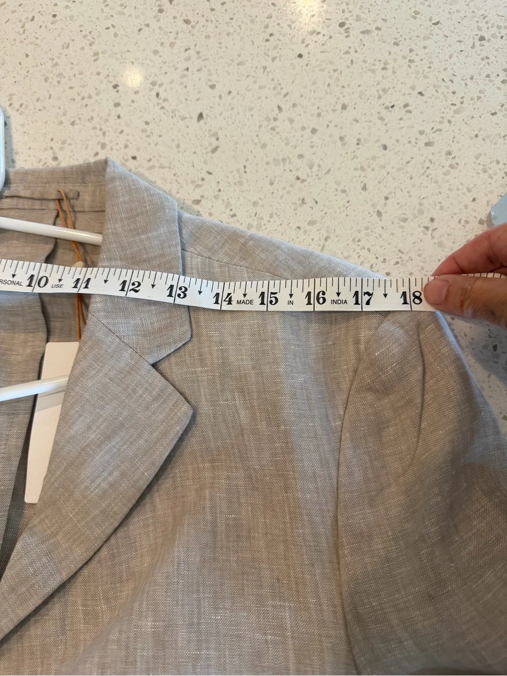 Quince European Linen Light Beige Linen Two-Button Blazer approx S